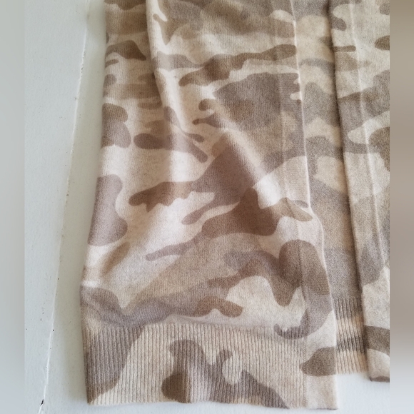 NWT 100% Cashmere Magaschoni Long Line Open Cardigan Size Small Camouflage - Picture 4 of 8